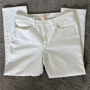 Tory Burch White Straight Leg Jeans